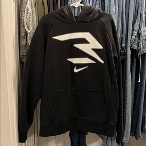 Nike Black Hoodie with White Graphic